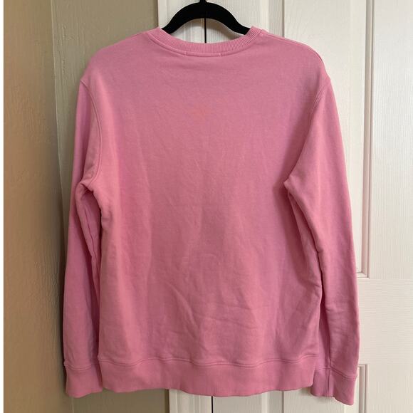 Pink MSGM 100% Cotton Sweatshirt Large Made in Italy - Picture 6 of 8